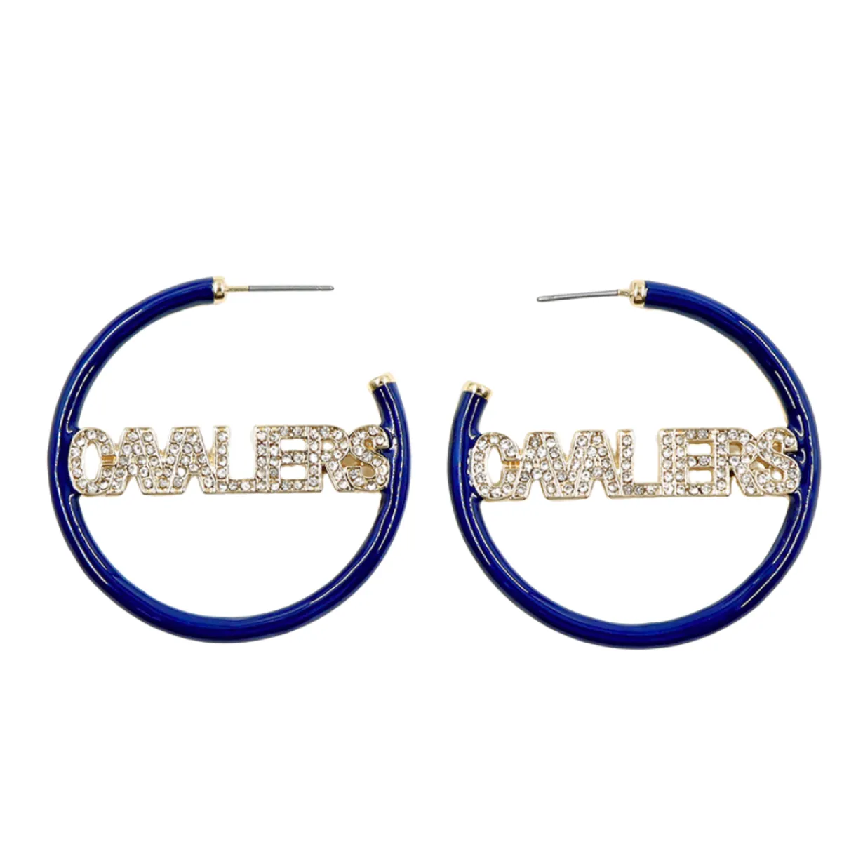 virginia_navy_pav_hoop_ea_0.webp Virginia Navy Pavé Hoop Earrings-Brianna Cannon Discount
