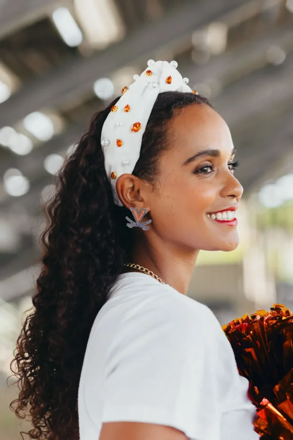 Virginia Pavé Logo Studs-Brianna Cannon Fashion