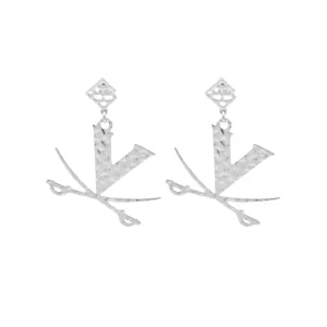 Virginia Silver Logo Earring with BC Logo-Brianna Cannon Online