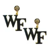 Wake Forest Black Logo Earrings-Brianna Cannon Sale