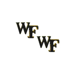 Wake Forest Black Logo Stud Earrings-Brianna Cannon Discount