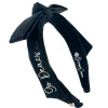 Wake Forest Black Thin Embroidered Ribbon Bow Headband-Brianna Cannon Hot