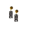 Wake Forest Mini Black GO DEACS Earrings-Brianna Cannon Outlet