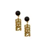 Wake Forest Mini Gold Glitter GO DEACS Earrings-Brianna Cannon New