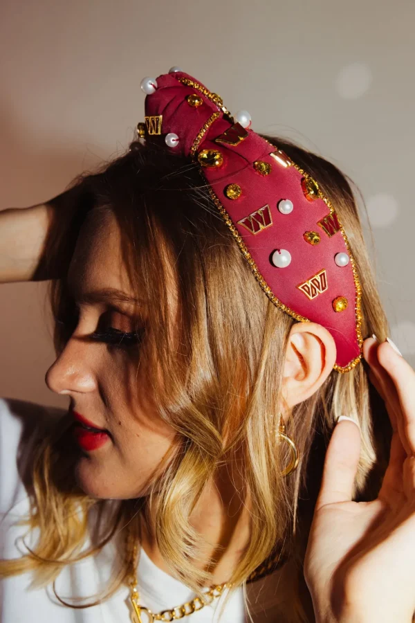 Washington Commanders Burgundy Logo Headband-Brianna Cannon Discount