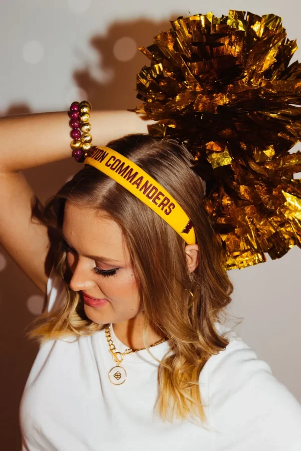 Washington Commanders Thin Embroidered Headband-Brianna Cannon Outlet