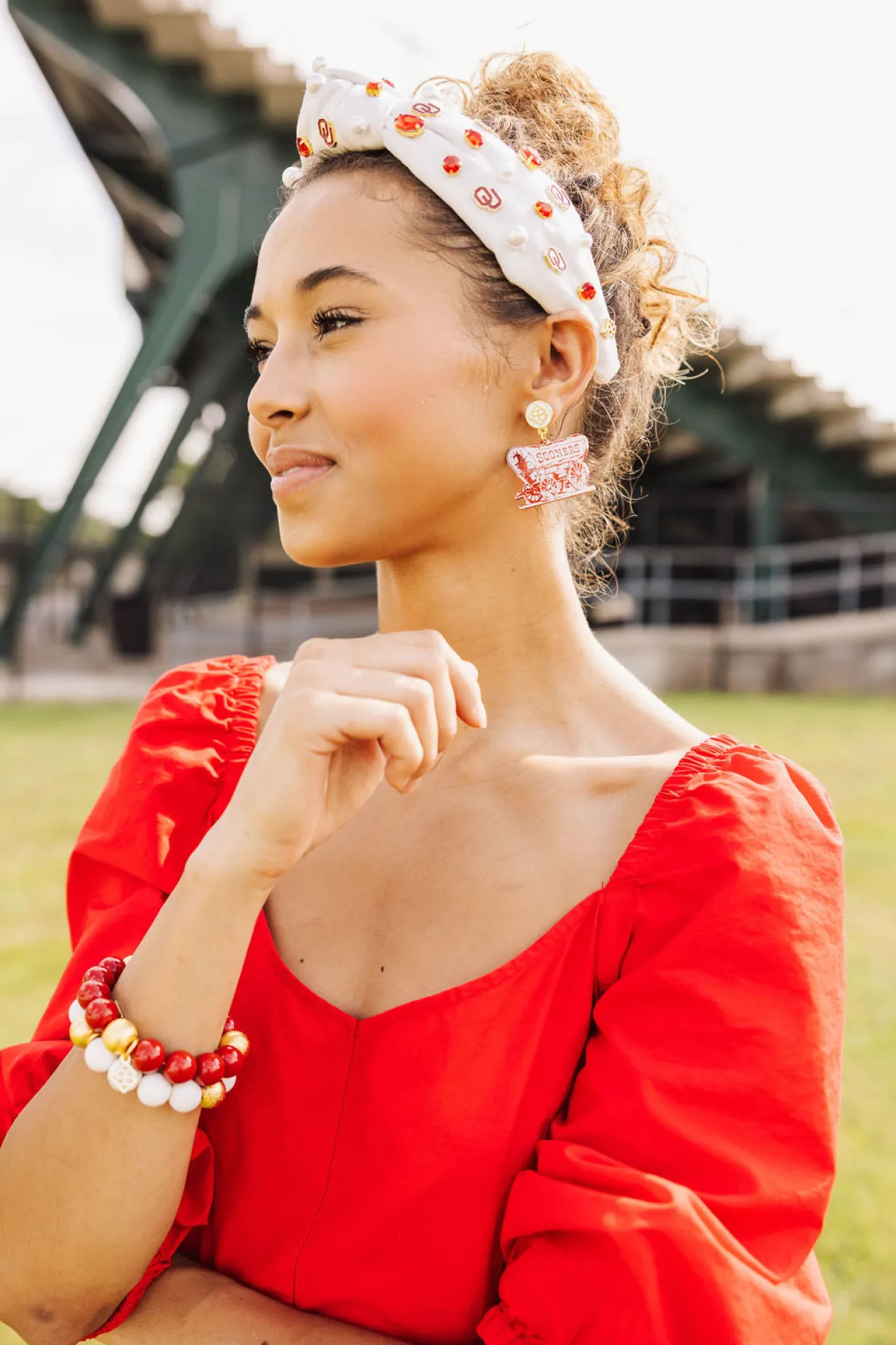 white_and_crimson_glitter_2.webp White and Crimson Glitter Sooner Schooner Earrings-Brianna Cannon Sale
