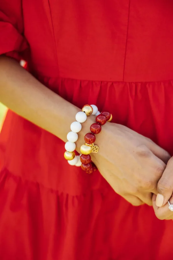 White Beaded Brianna Bracelet-Brianna Cannon Sale