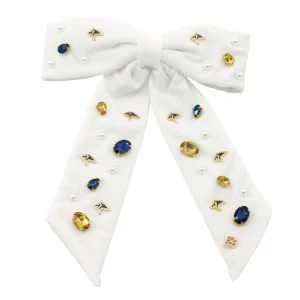 White PCA Bow Barrette-Brianna Cannon Fashion