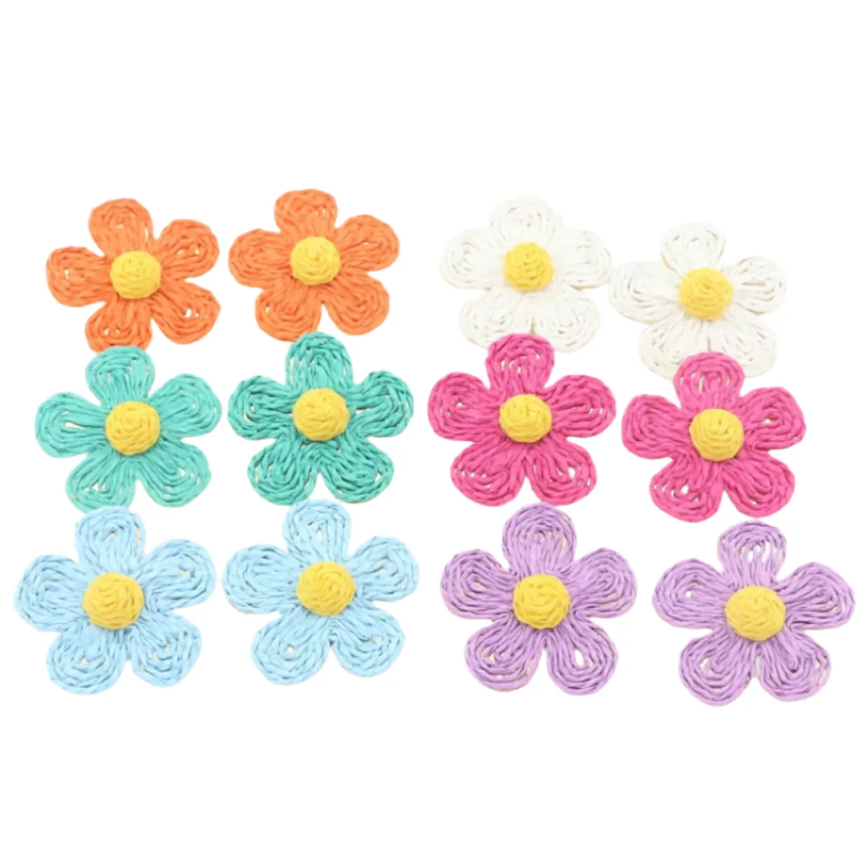 white_raffia_daisy_earrin_4.webp White Raffia Daisy Earrings-Brianna Cannon Discount