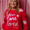 You Are Loved Red Sweatshirt-Brianna Cannon Hot