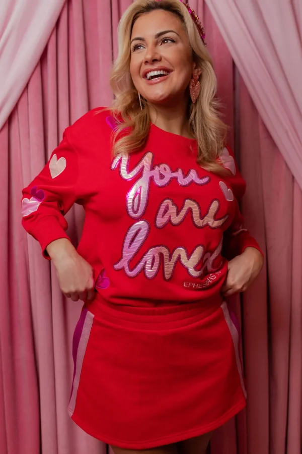 You Are Loved Red Sweatshirt-Brianna Cannon Hot